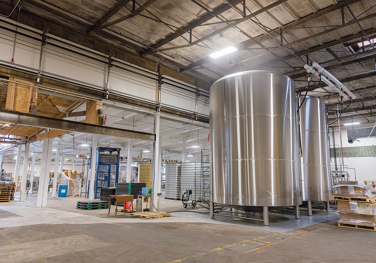 CUSTOM DESIGN: The complex is equipped with state-of-the-art, craft-brewing equipment, including a custom-designed, four-vessel automated brewing system by JVNW.  / PBN PHOTO/MICHAEL SALERNO