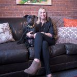 MANY ROLES: Tuni Schartner, owner of TS Consulting, chief marketing officer of The Mill at Lafayette and director of The Hive co-working space, still finds time with her dog Homer. / PBN FILE PHOTO/­MICHAEL SALERNO