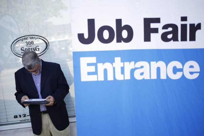 Inside A Job News USA Career Fair As U.S. Jobless Claims Decline