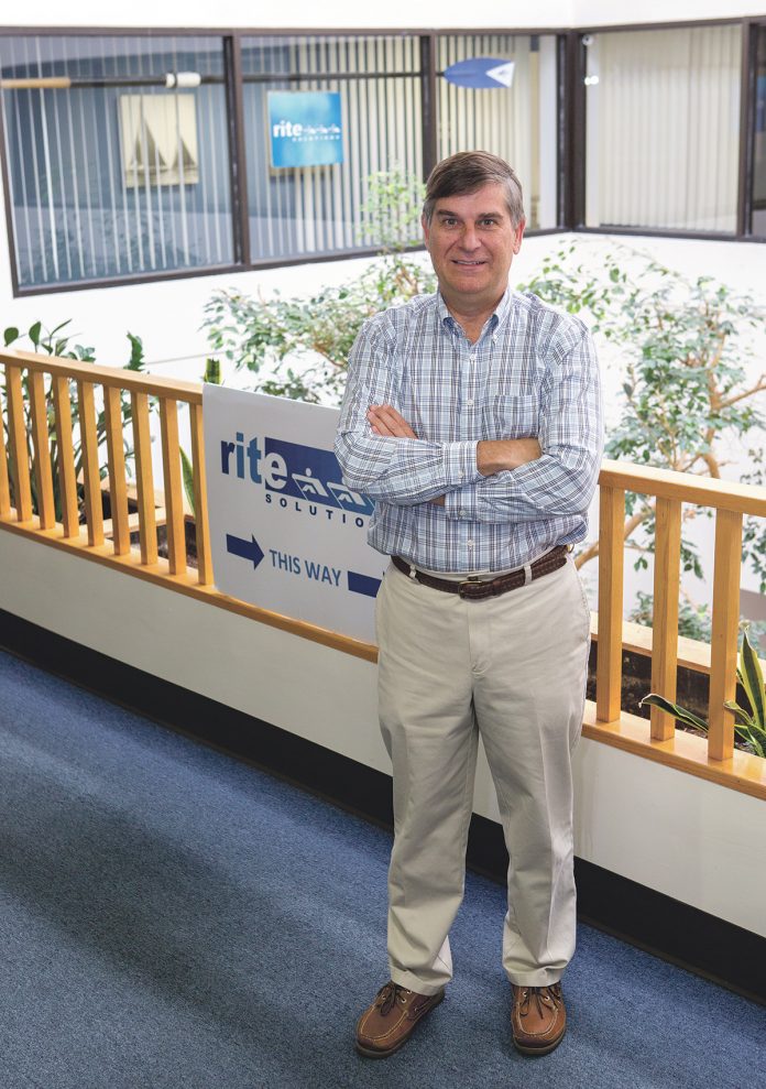 THE NAVAL UNDERSEA Warfare Center selected Rite-Solutions and 22 other companies for a $561.2 million contract to develop future generations of unmanned undersea vehicle family of systems. Above, Rite-Solutions President and CEO Dennis McLaughlin. / PBN FILE PHOTO/KATE WHITNEY LUCEY THE NAVAL UNDERSEA Warfare Center selected Rite-Solutions and 22 other companies for a $561.2 million contract to develop future generations of unmanned undersea vehicle family of systems. Above, Rite-Solutions President and CEO Dennis McLaughlin. / PBN FILE PHOTO/KATE WHITNEY LUCEY