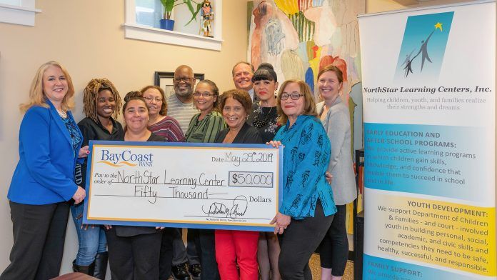 BAYCOAST BANK is giving a $50,000 grant to NorthStar Learning Centers to help finance a 14,000-square-foot center for at-risk children in New Bedford. / COURTESY BAYCOAST BANK