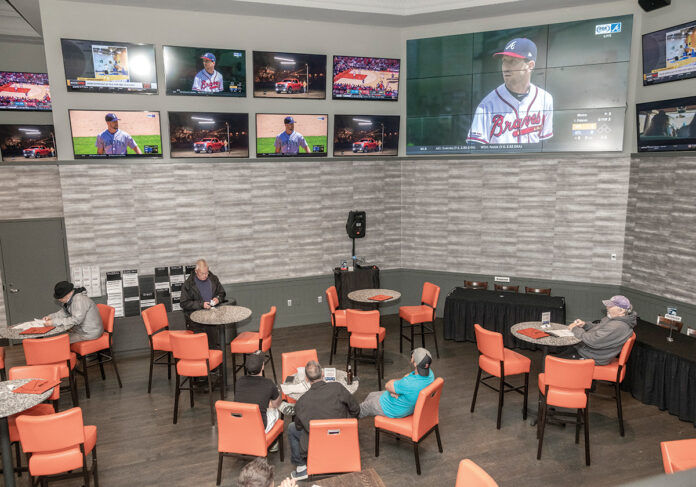 MORE STATES are expected to take on the debate over legalizing sports gambling in 2020. Above, the sports betting lounge at Twin River Casino Hotel. / PBN FILE PHOTO/MICHAEL SALERNO MORE STATES are expected to take on the debate over legalizing sports gambling in 2020. Above, the sports betting lounge at Twin River Casino Hotel. / PBN FILE PHOTO/MICHAEL SALERNO