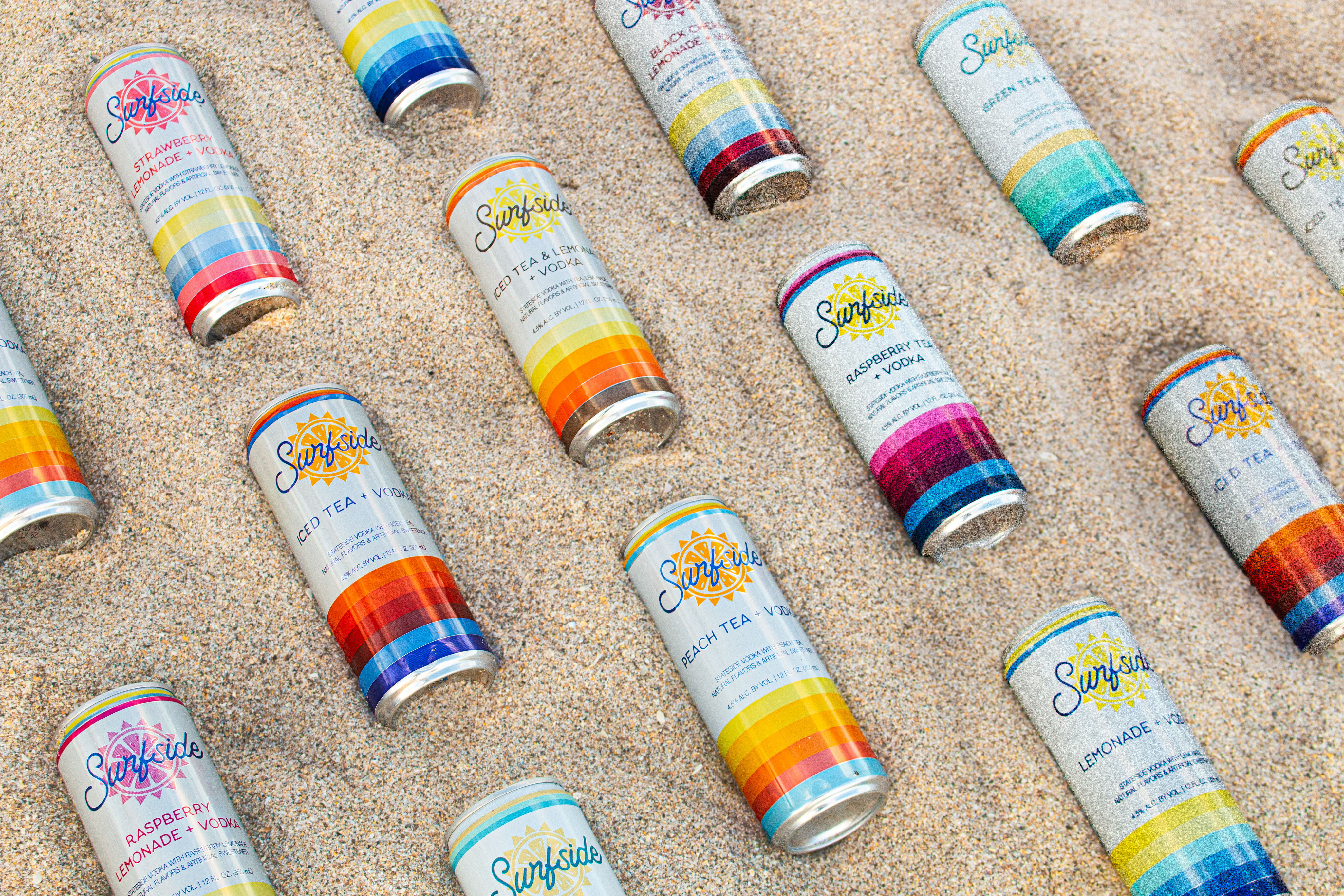 Surfside 'Strawberry Lemonade' Vodka 4-12oz Cans :: Ready to Go