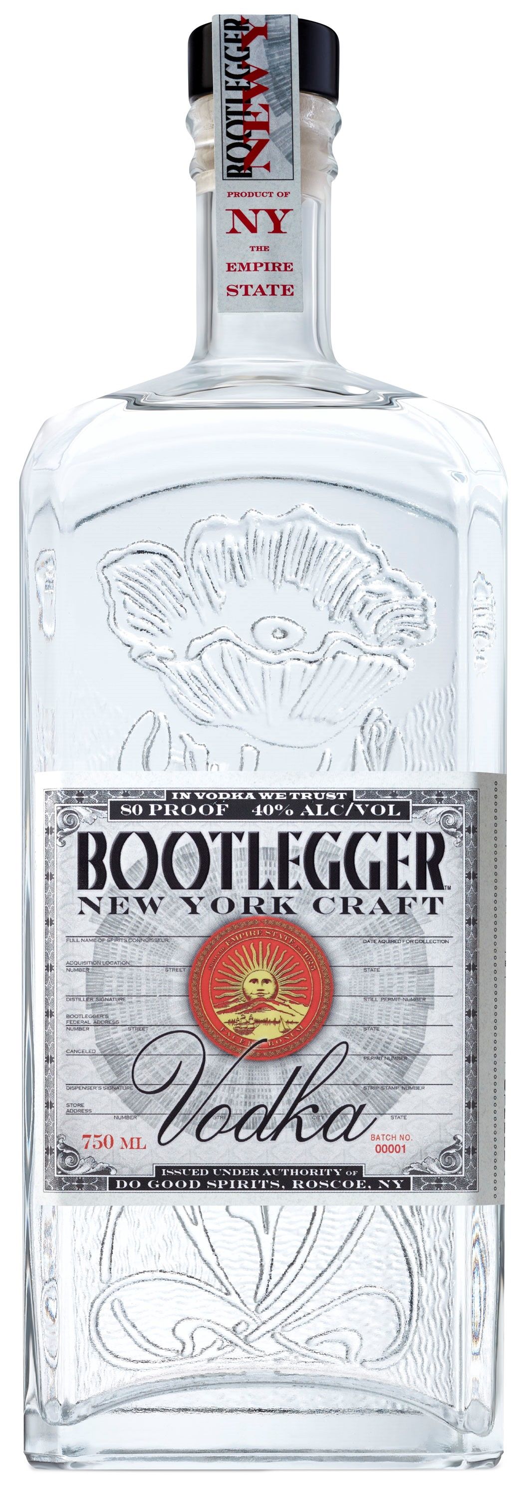Bootlegger 750ml Vodka Hand Crafted - Gluten Free :: Vodka