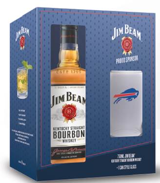 Jim Beam 750ml Gift Set w/Buffalo Bills Glass :: Bourbon