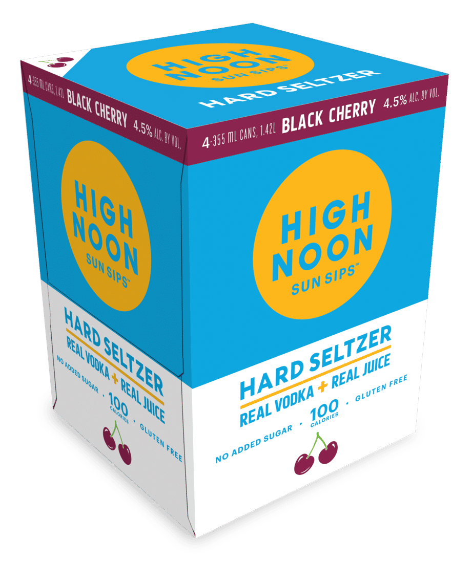 High Noon 'Black Cherry' Vodka and Soda 4-355ml Cans :: Ready to