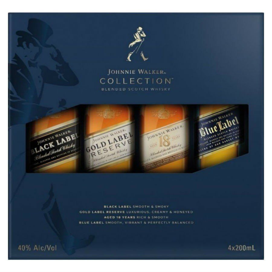 Johnnie Walker Black Label 4本セット Johnnie Walker Collection Pack (4 x 20cl) Scotch Whisky - 20cl 40