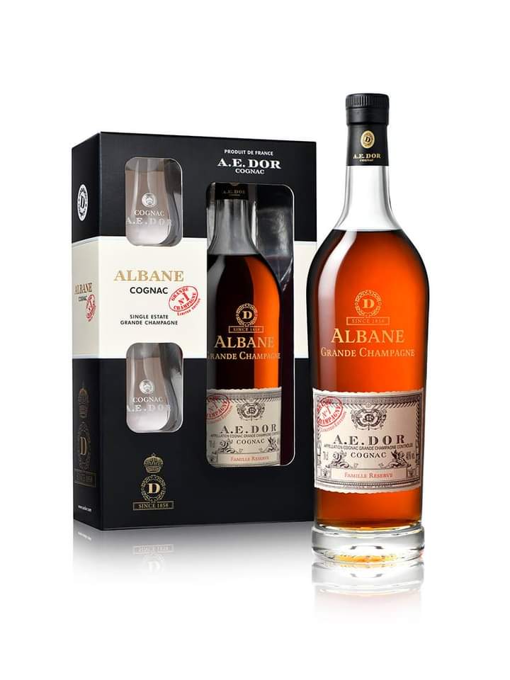A.E. Dor 'Number One' Albane w/2 Glass Gift Set Cognac :: Cognac