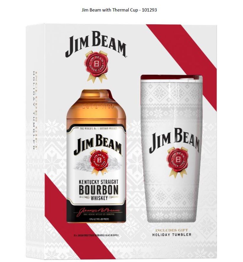 Jim Beam 750ml Gift Set w/ Highball Mug :: Bourbon