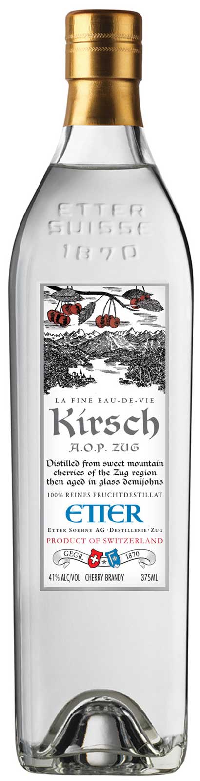 Etter Kirsch AOP Zug Eau-de-Vie 375ml :: Brandy & Grappa