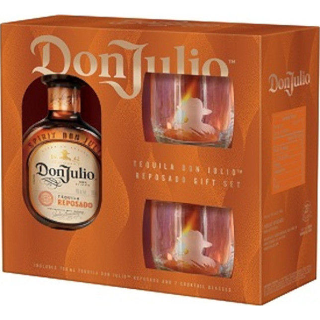 Don Julio Reposado w/2 Glasses 750ml Tequila Gift Set :: Tequila