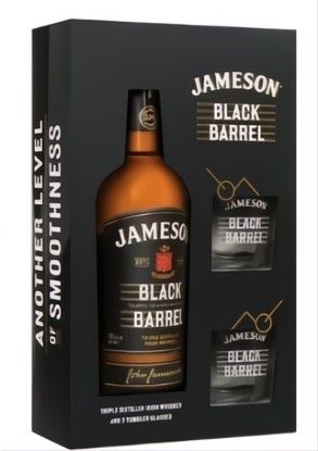 [ Jameson Black Barrel ] [ ロッホローモンド ]セット Jameson Black Barrel 750ml Gift Set w/ 2 Glasses :: Irish Whiskey
