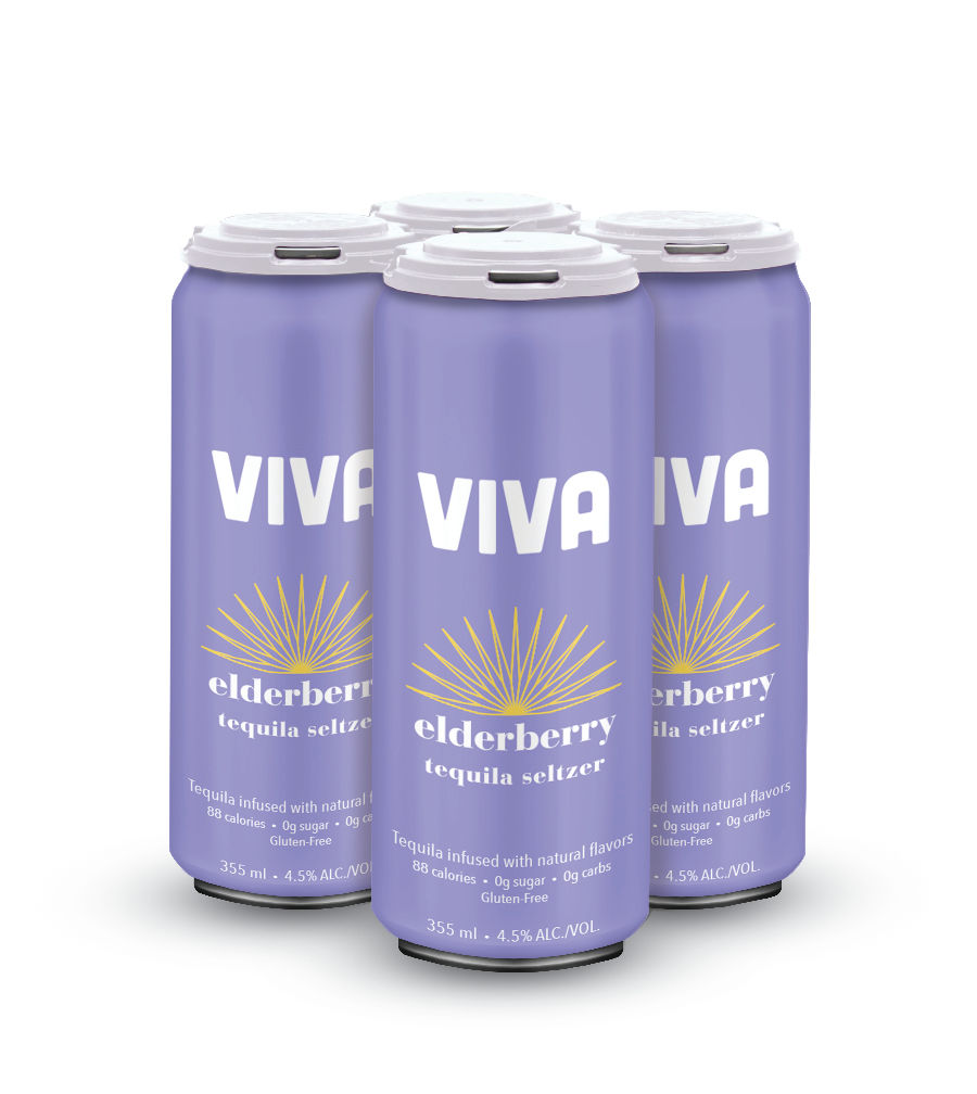 Viva Tequila Elderberry Tequila Seltzer 4-12oz Cans :: Ready to Go