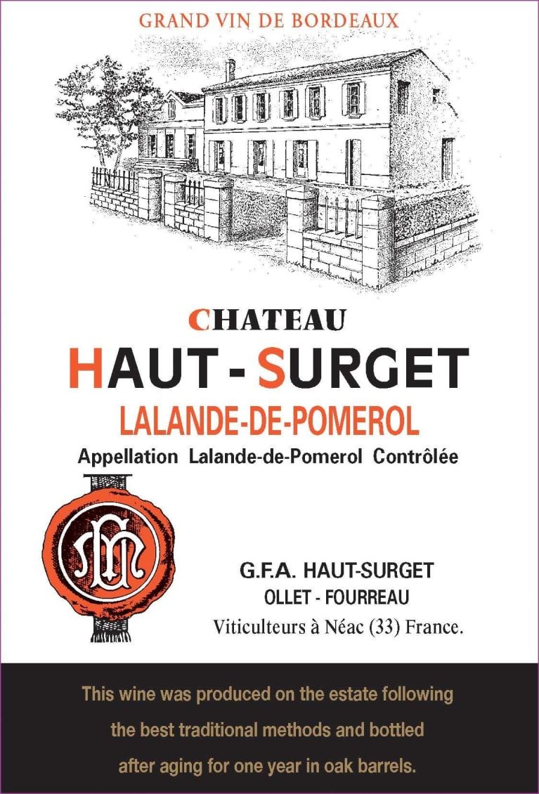 Chateau Haut Surget Red Bordeaux 2022 :: Bordeaux Red