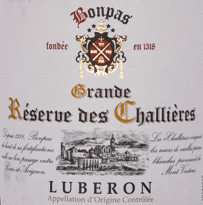 Bonpas 'Grand Reserve des Challieres' Luberon Blanc 2025 :: Rhone