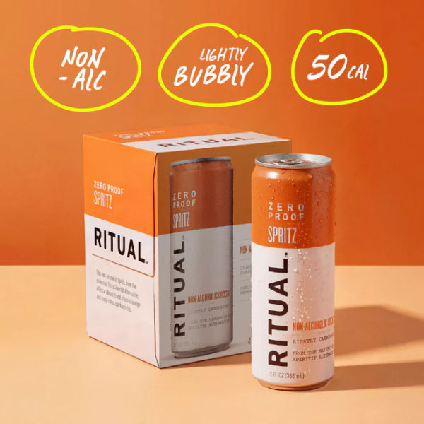 Ritual Zero Proof Spritz 4-12oz Cans :: Non-Alcoholic Ready to Drink