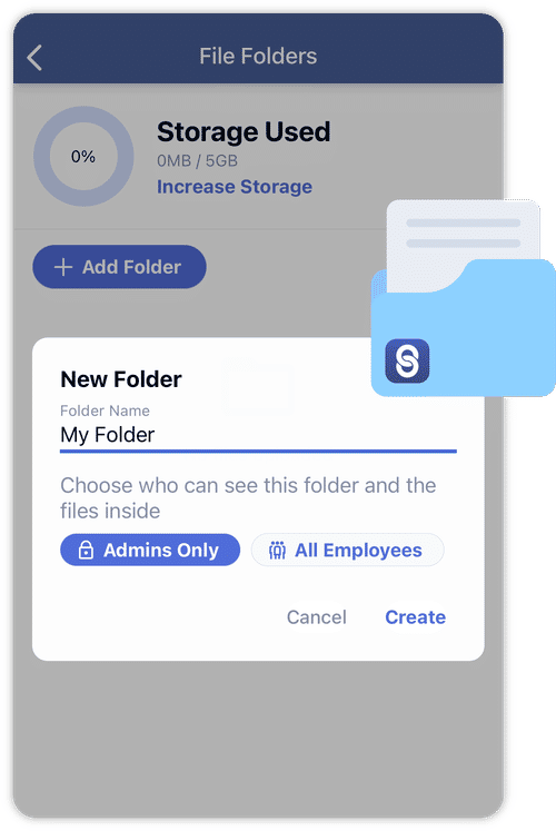 Create folders for your files