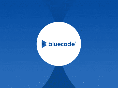 Bluecode Logo on EMPSA Background