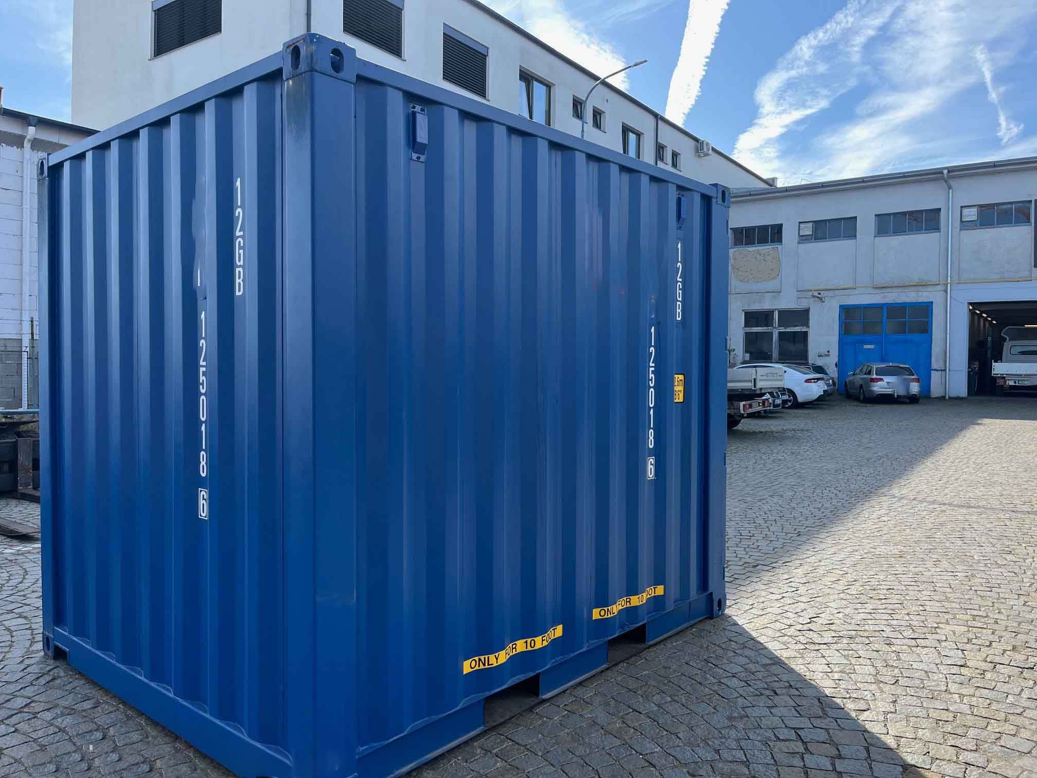 10 Fuß Seecontainer RAL 5010 2