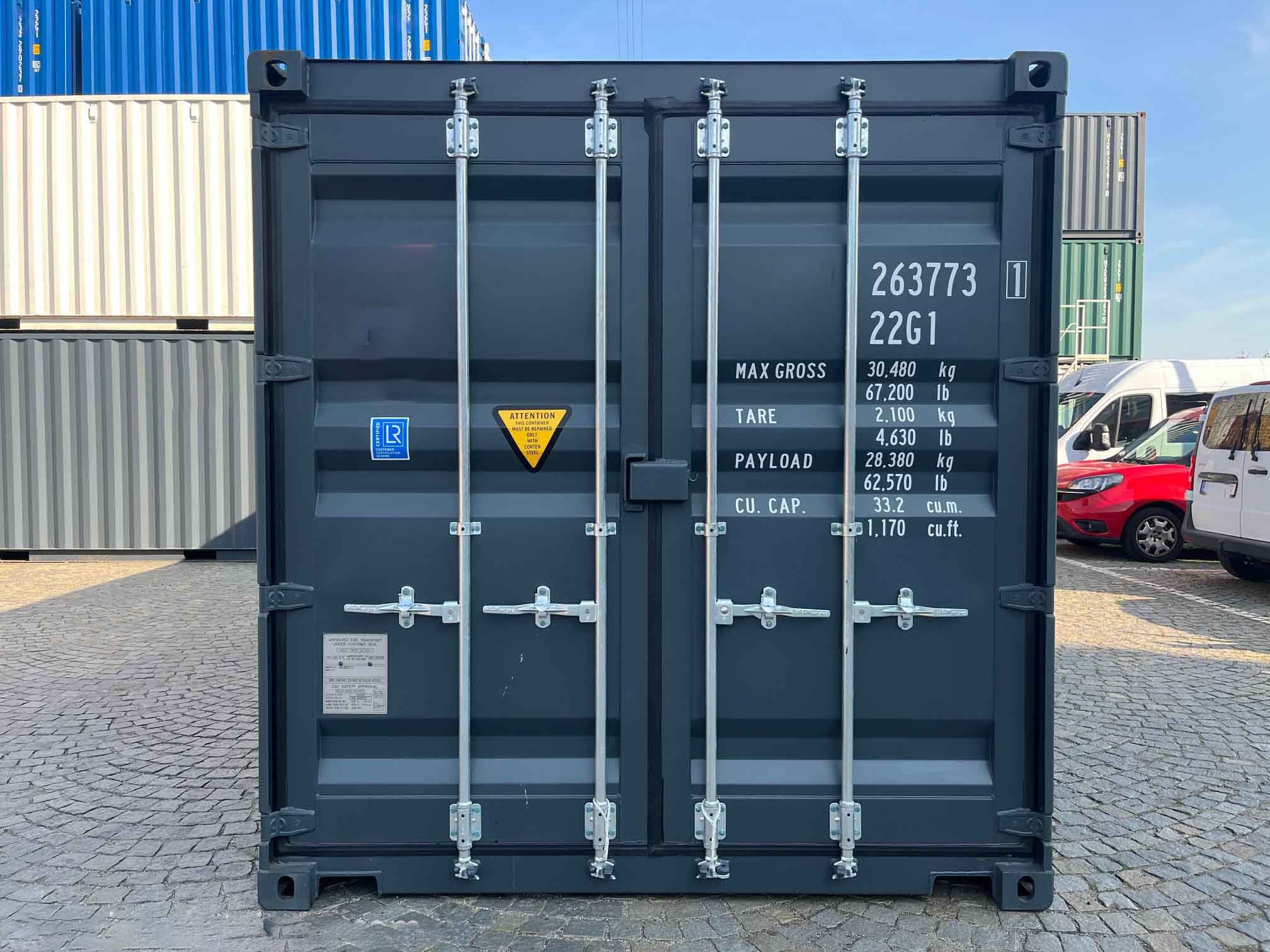 20 Fuß Container Anthrazitgrau 4