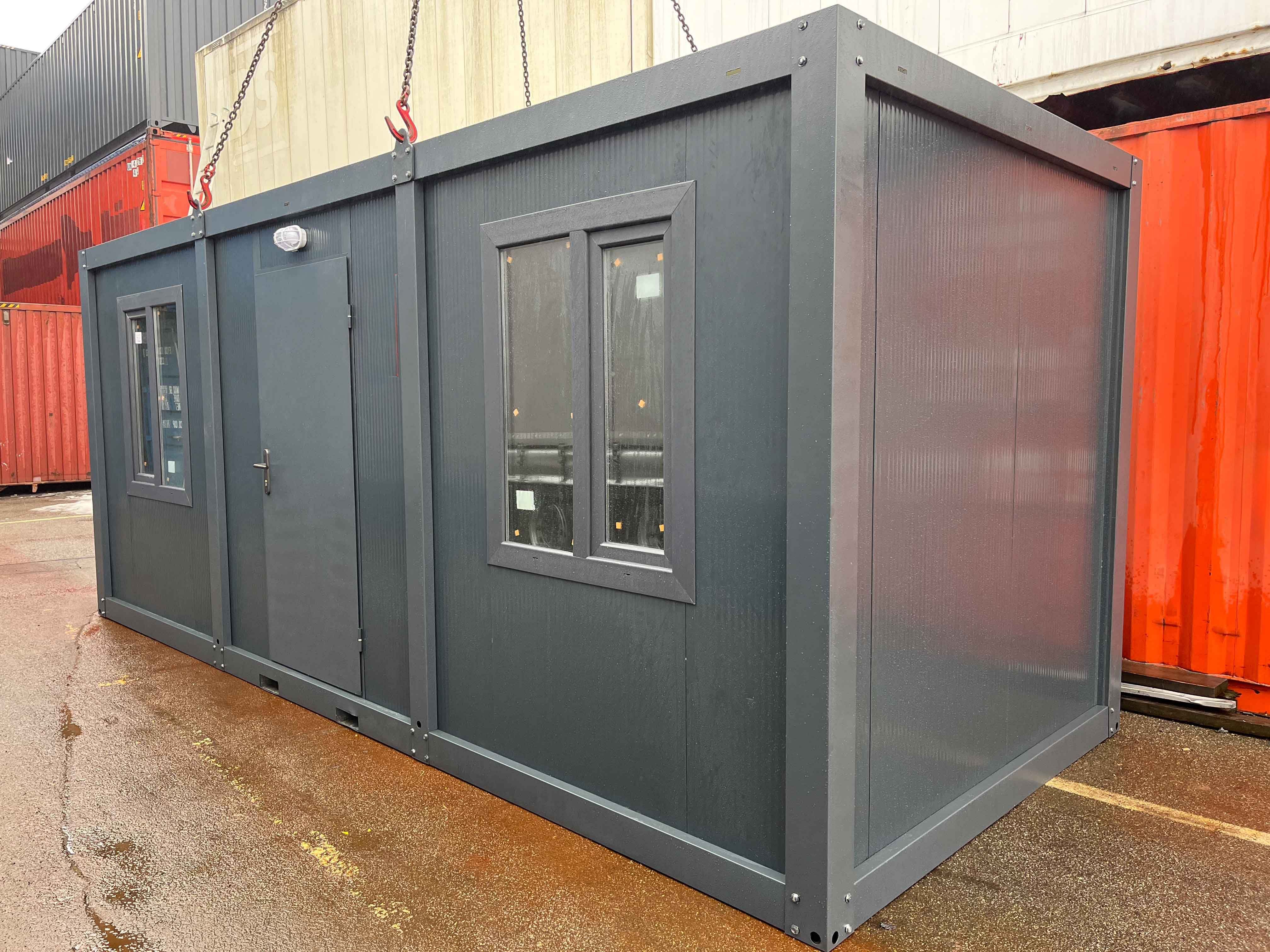 20 Fuß Bürocontainer Anthrazitgrau 2