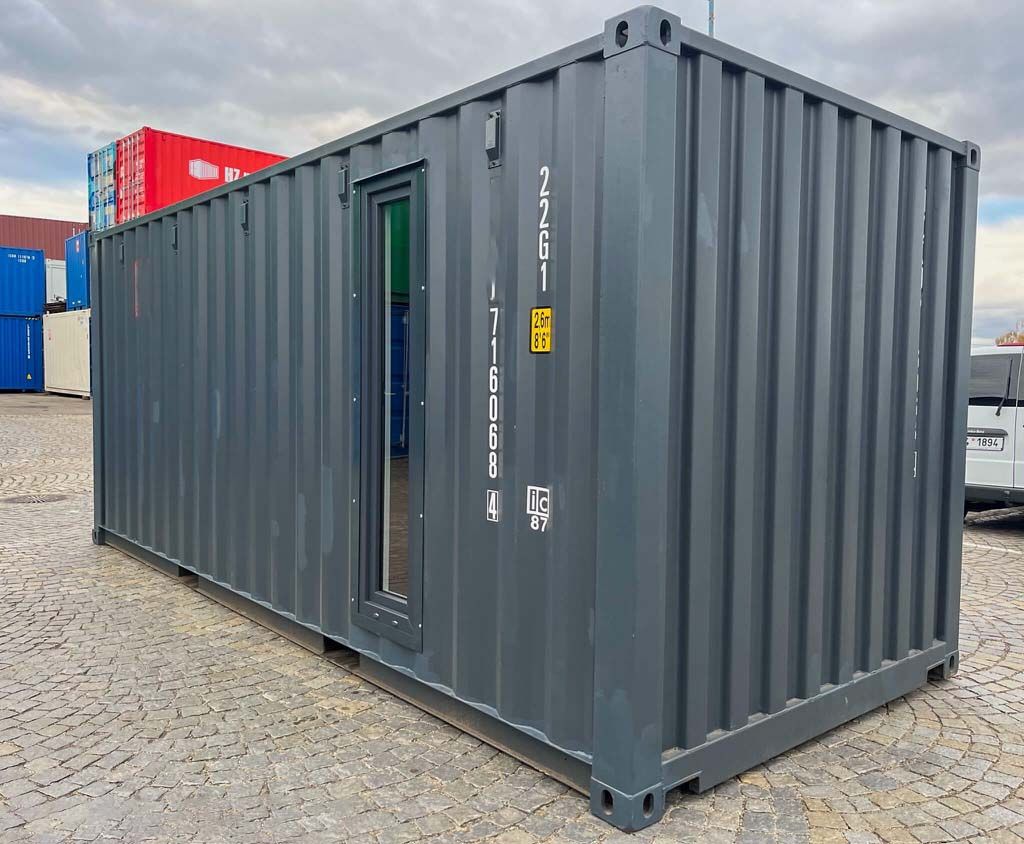 20 Fuß Container Garage in Anthrazitgrau 3