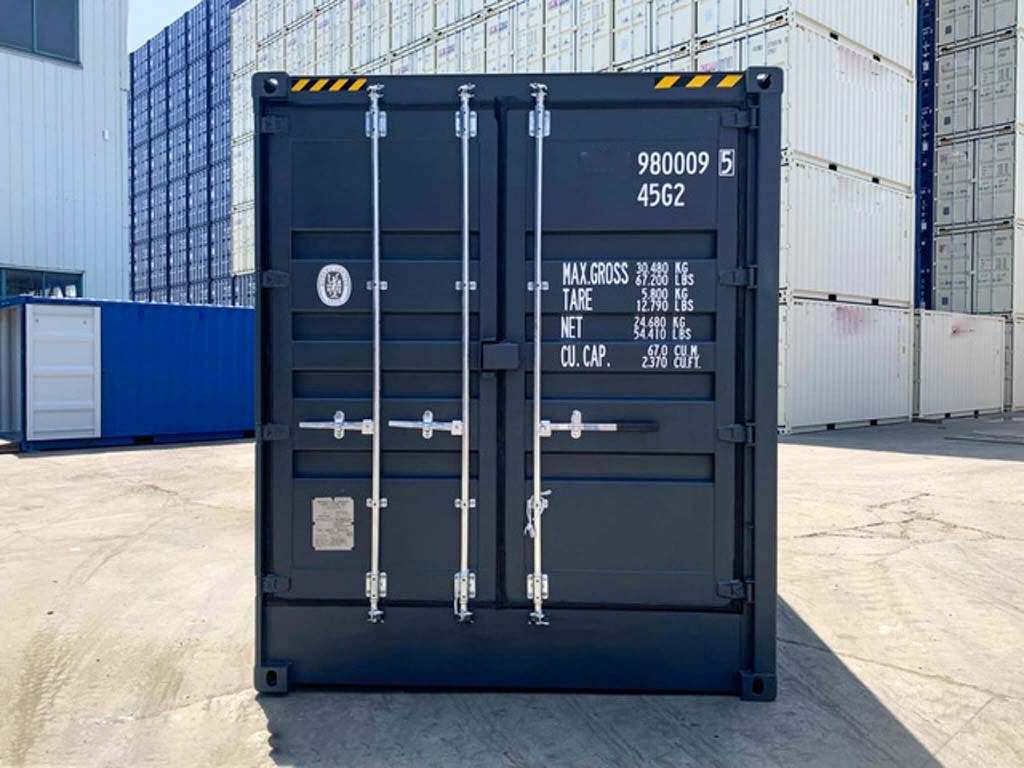 40 Fuß High Cube Container mit Offener Seite Anthrazitgrau 4
