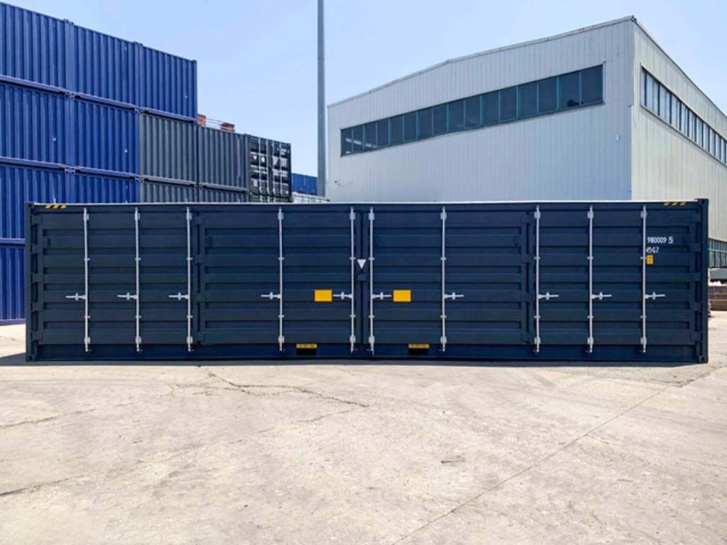 40 Fuß High Cube Container mit Offener Seite Anthrazitgrau 5