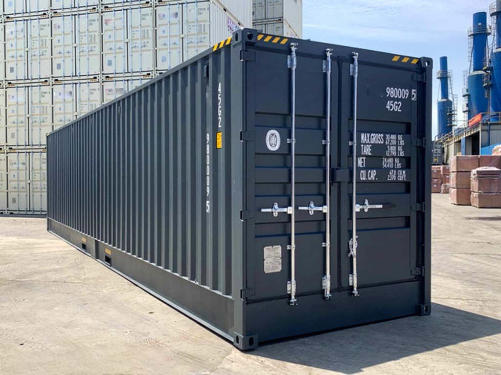 40 Fuß High Cube Container mit Offener Seite Anthrazitgrau 3