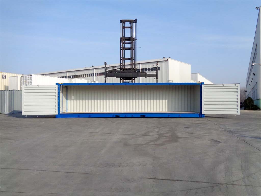40 Fuß High Cube Container mit Offener Seite Blau 2
