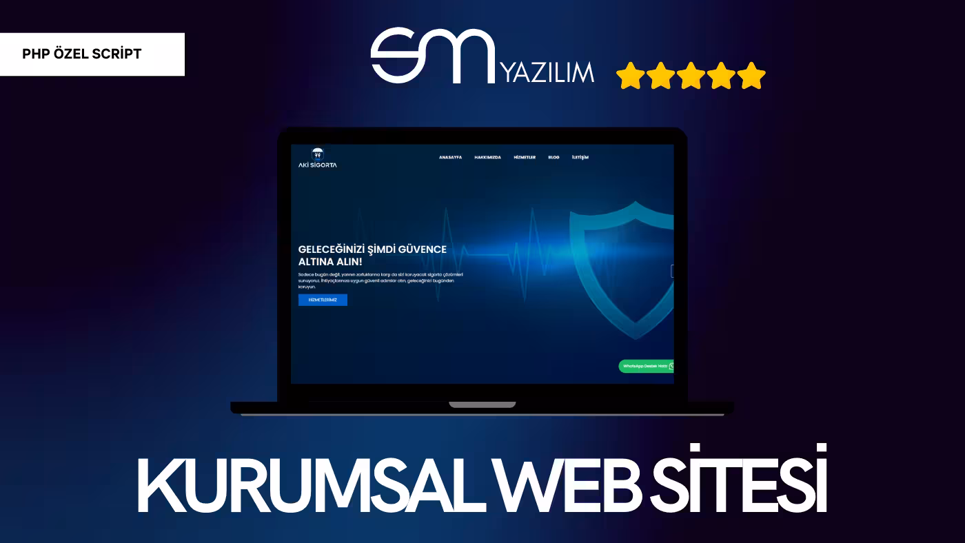 Özel PHP Script Web Sitesi Tasarımı