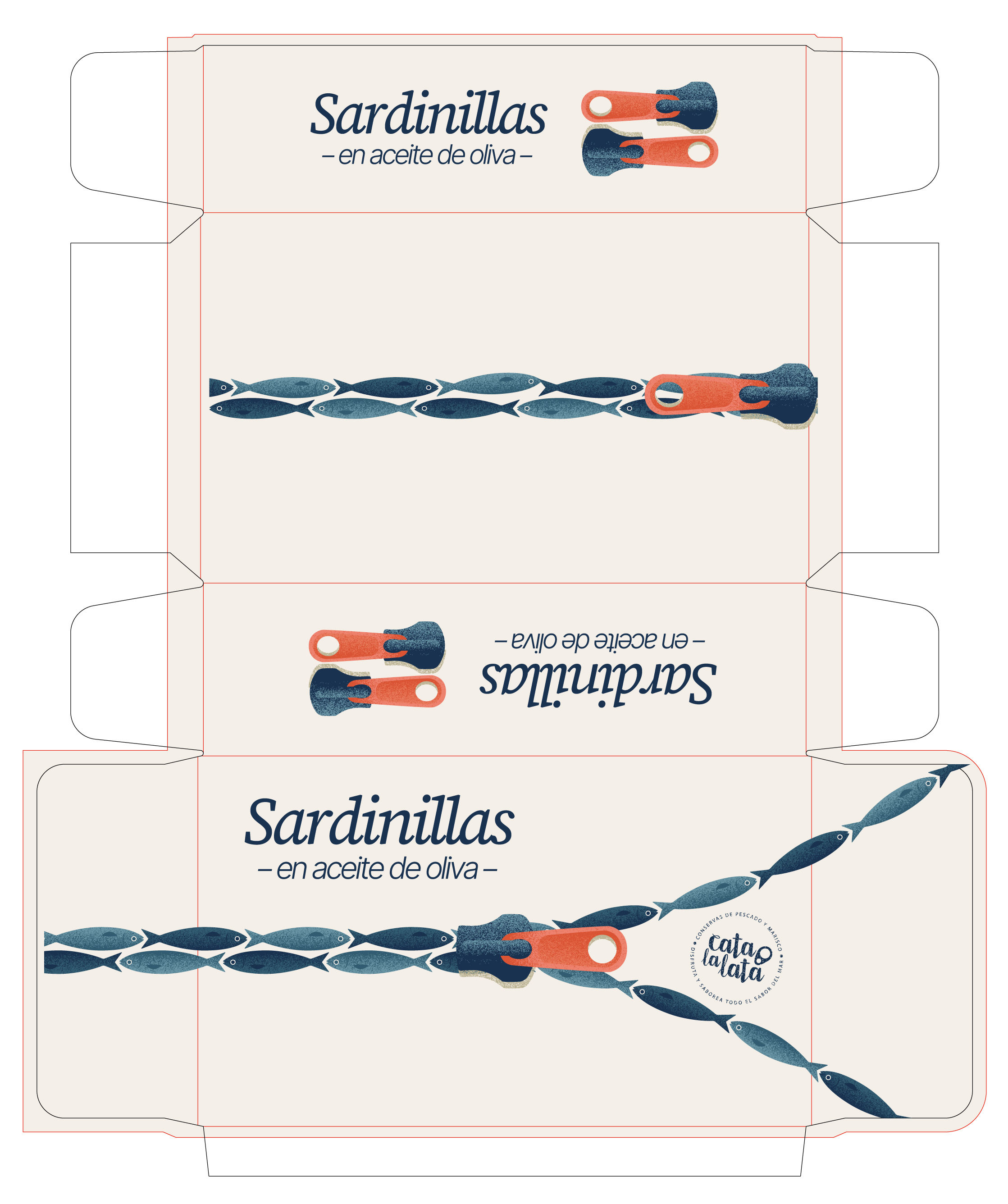 Desarrollo completo del packaging de sardinillas