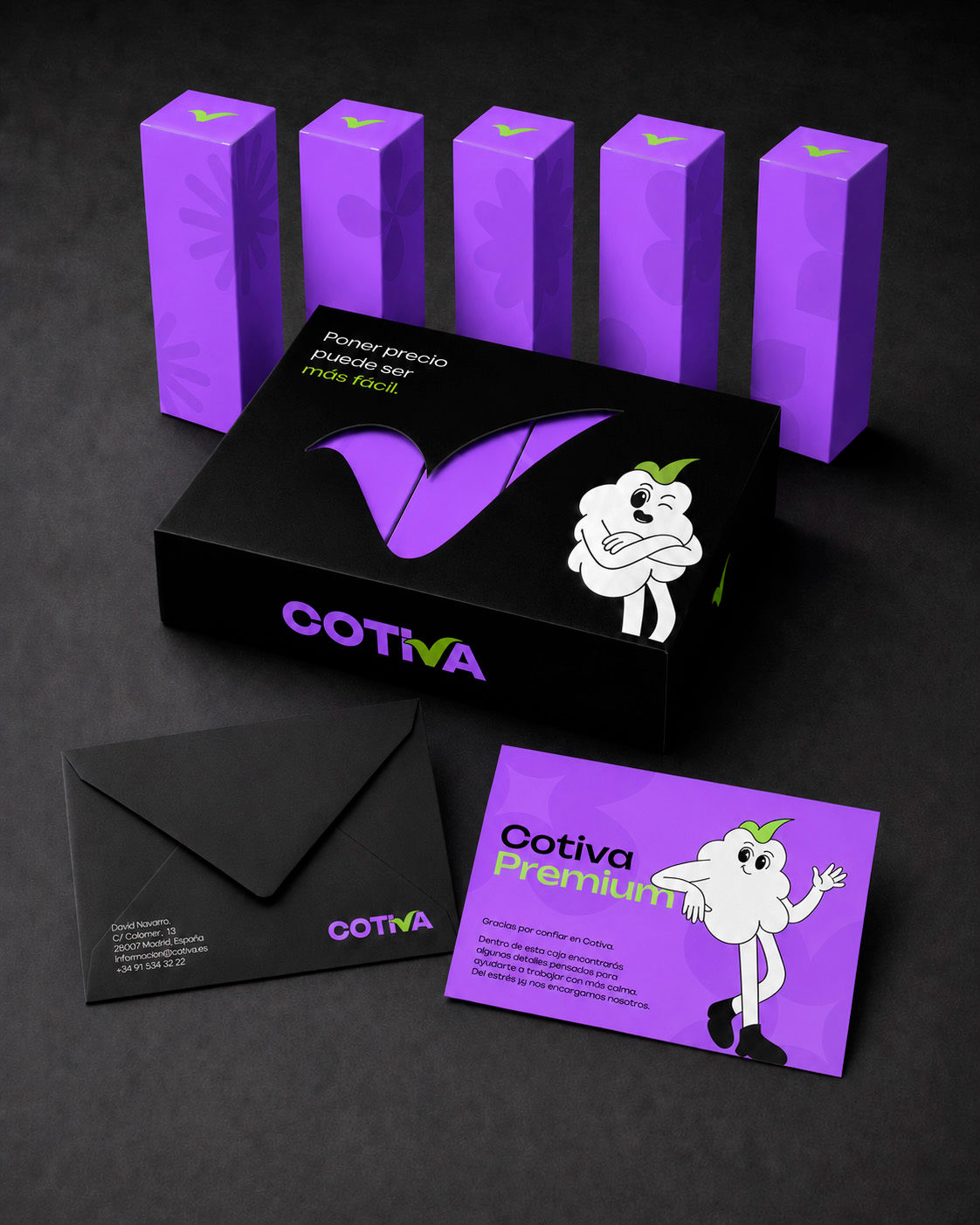 Aplicaciones de la identidad visual de Cotiva