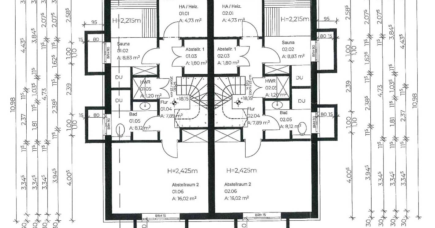 Grundrisse Einzelhaus 1 UG