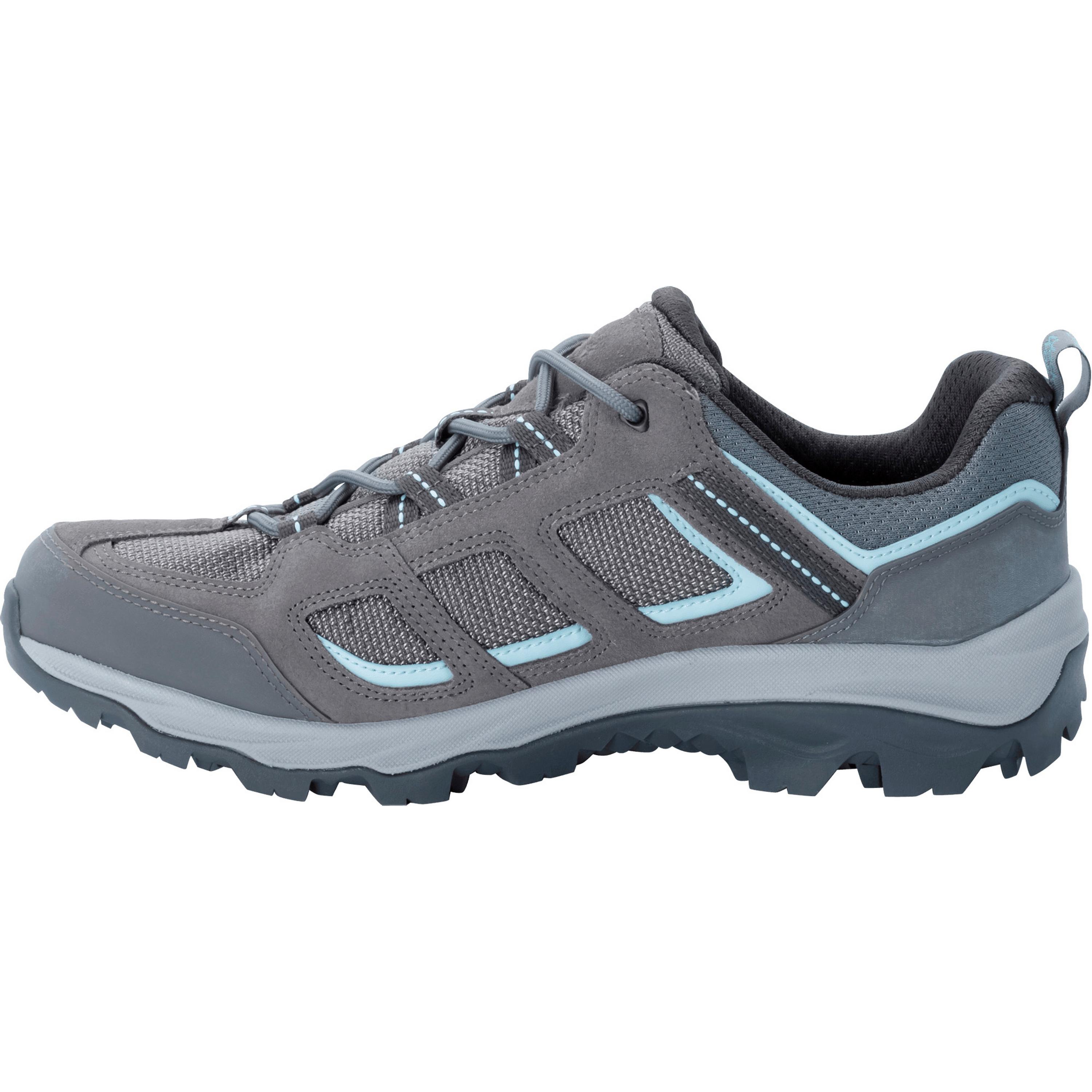 Jack Wolfskin Vojo 3 Texapore Low Women Wasserdichte Wanderschuhe mit Leder Frauen 37.5 grau tarmac grey / light blue