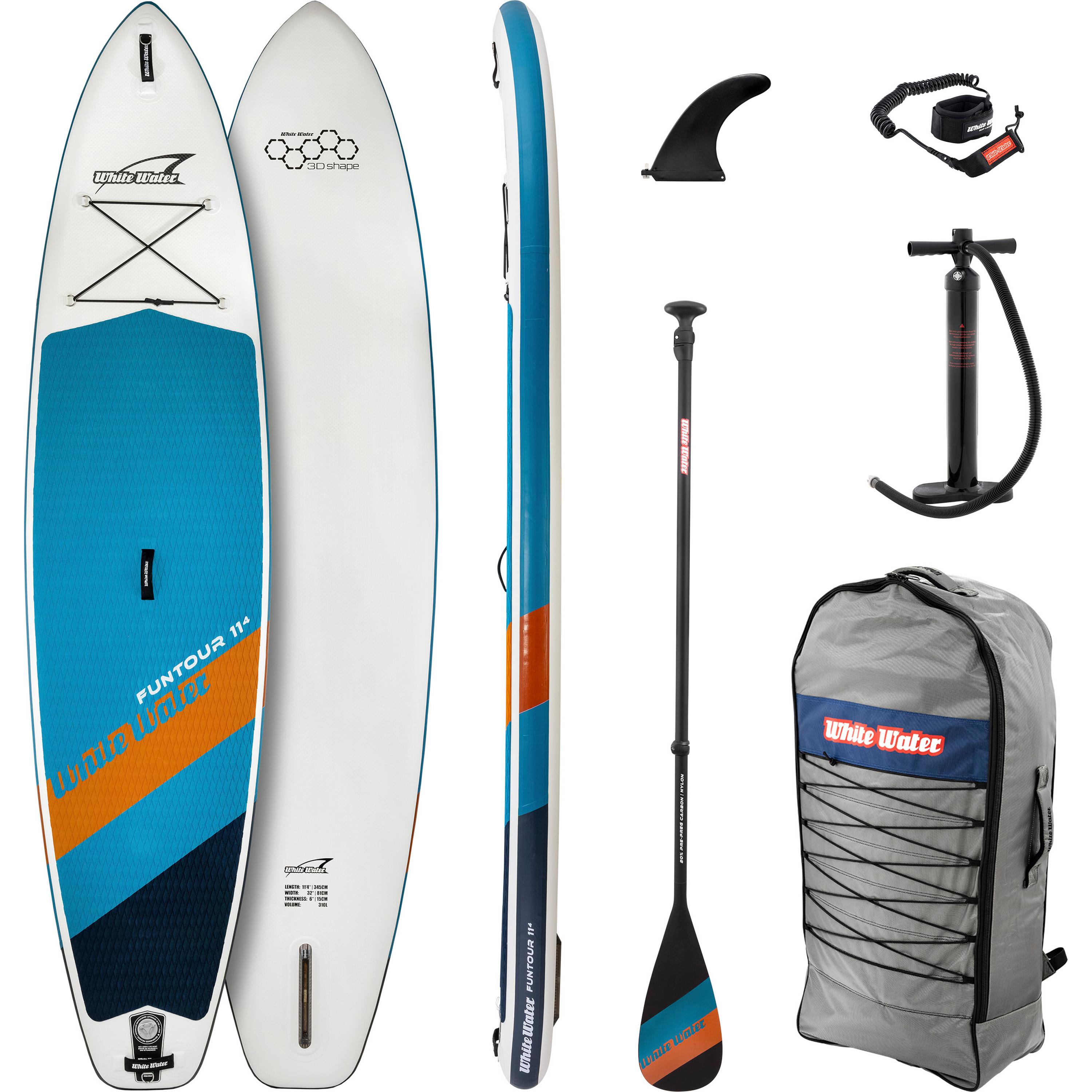 WhiteWater FUNTOUR 11'4" x 32" x 6" SUP Sets