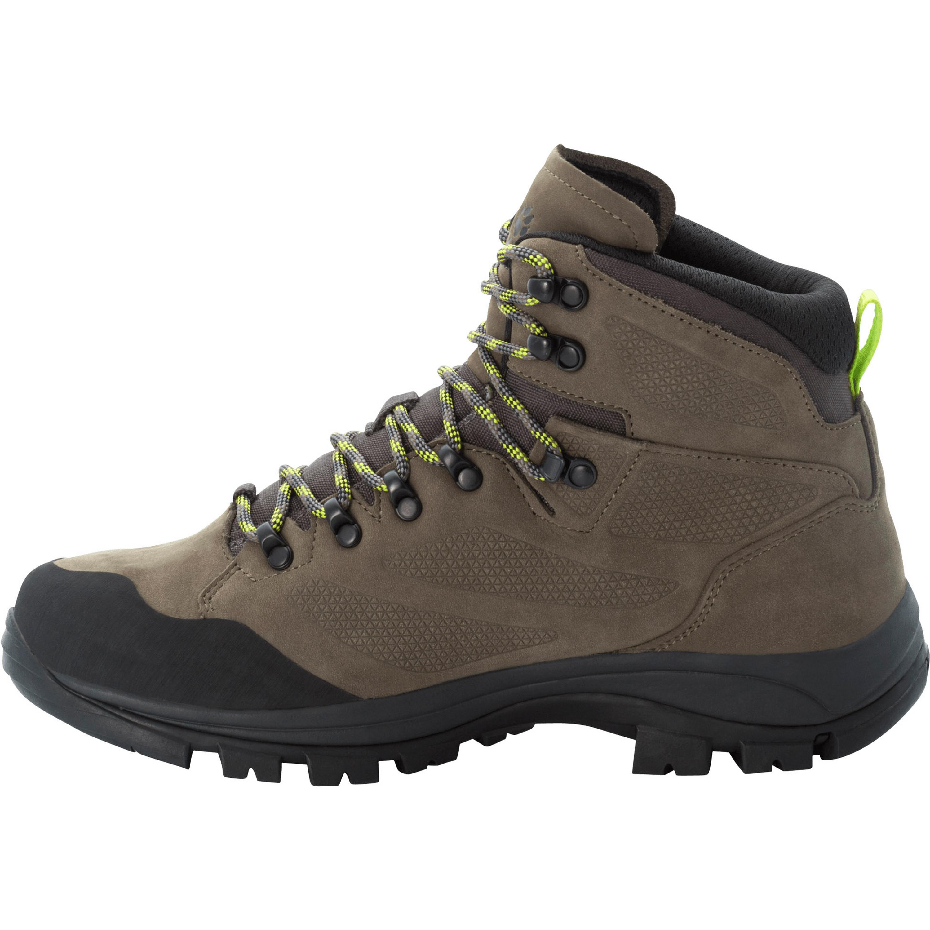 Jack Wolfskin Rebellion Texapore Mid Men Wasserdichte Trekkingschuhe aus Leder Männer 40 grün khaki / phantom