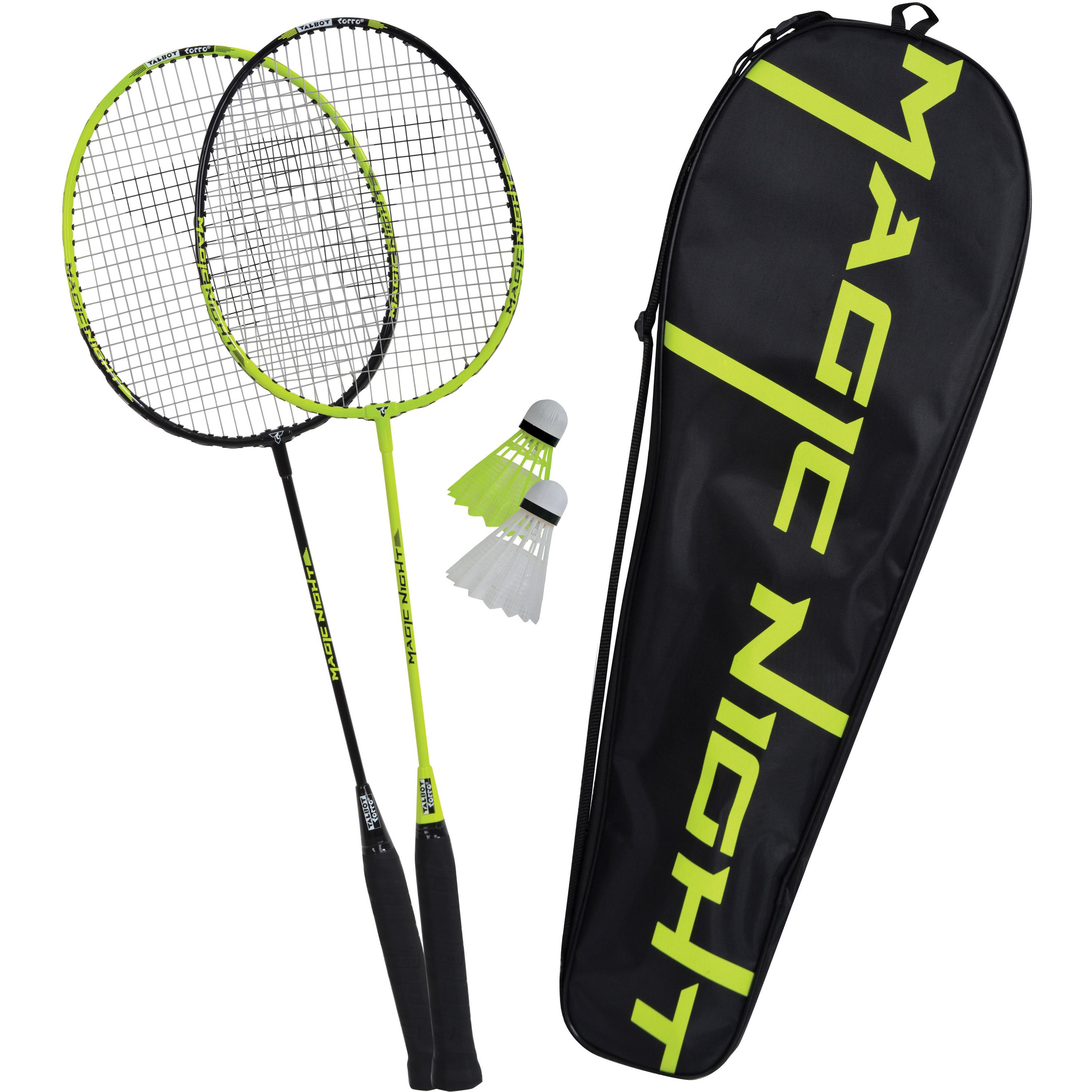 Talbot Torro Badminton Set mit Schlägern und Bällen Magic Night