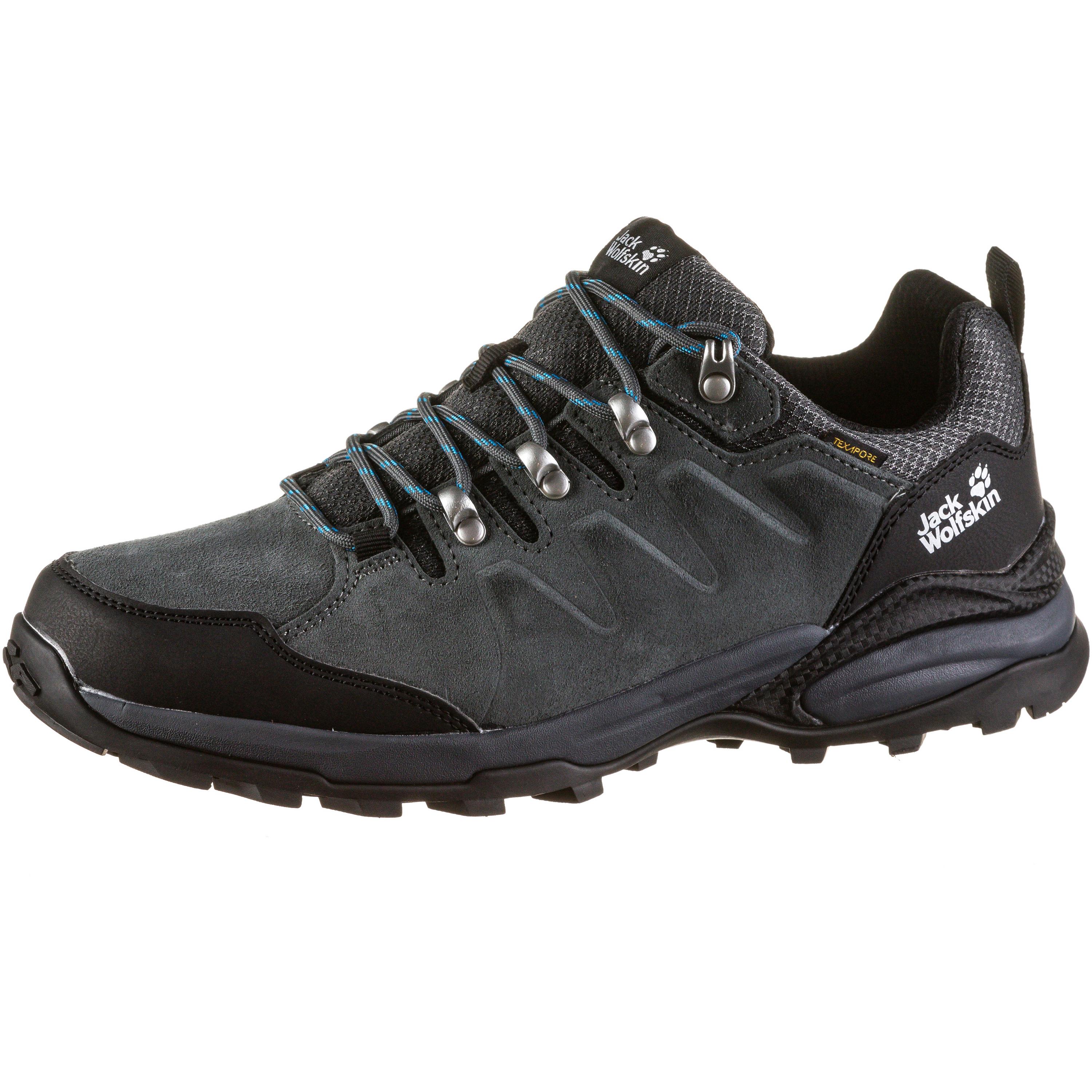 Jack Wolfskin Refugio Texapore Low Men Wasserdichte Wanderschuhe aus Leder Männer 40 grün khaki / phantom