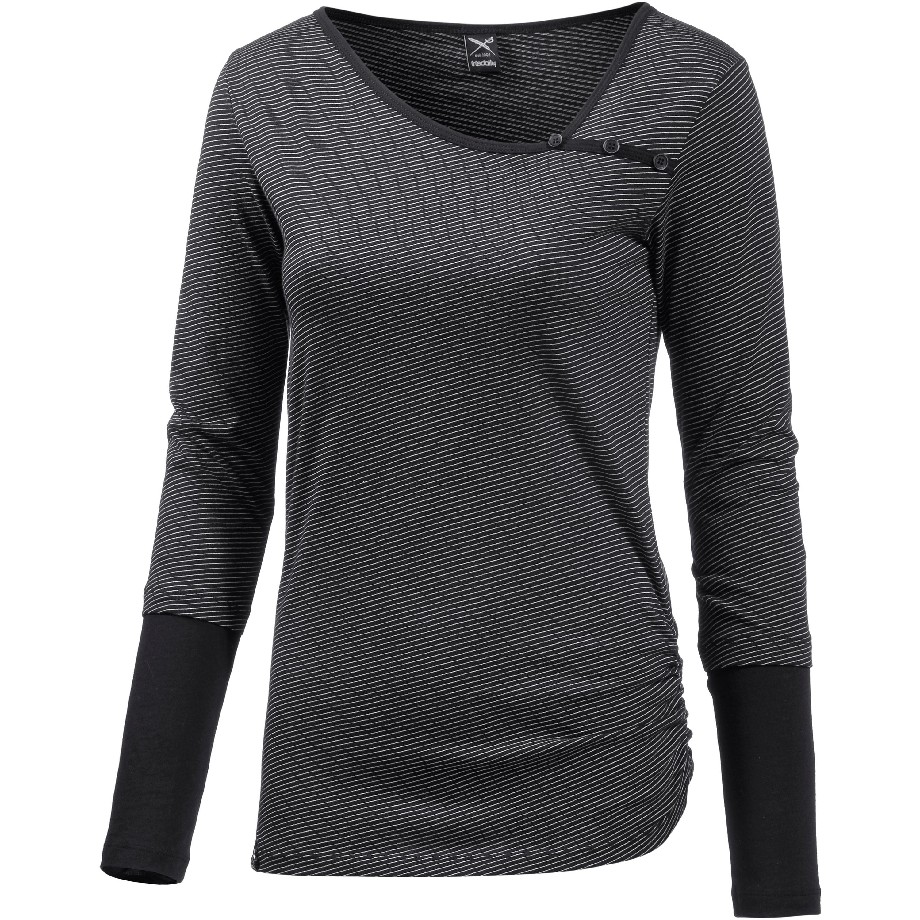 iriedaily Asym Stripe Langarmshirt Damen