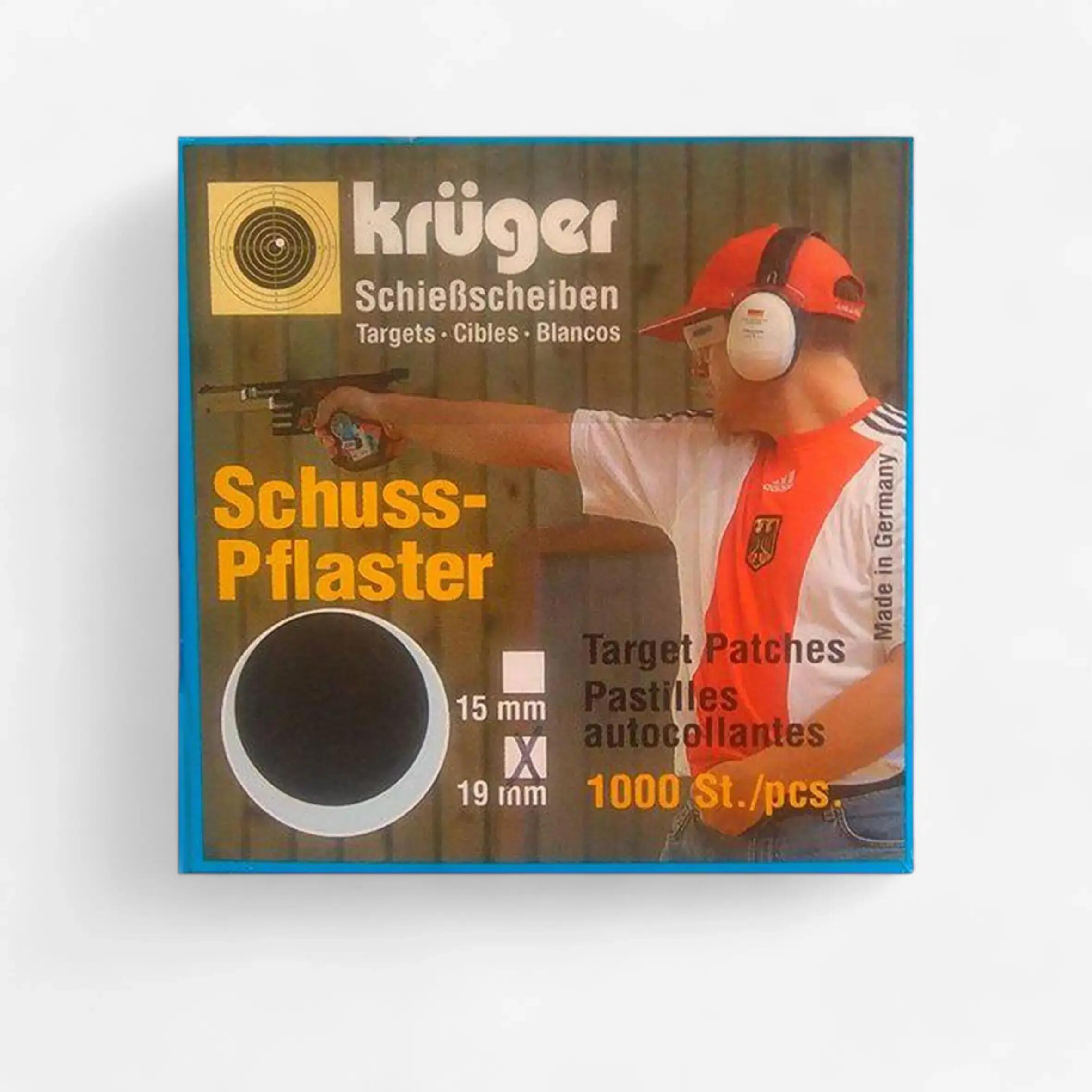 Kruger SCHUSSPFLASTER FÜR ZIELSCHEIBEN 19 MM SCHWARZ
