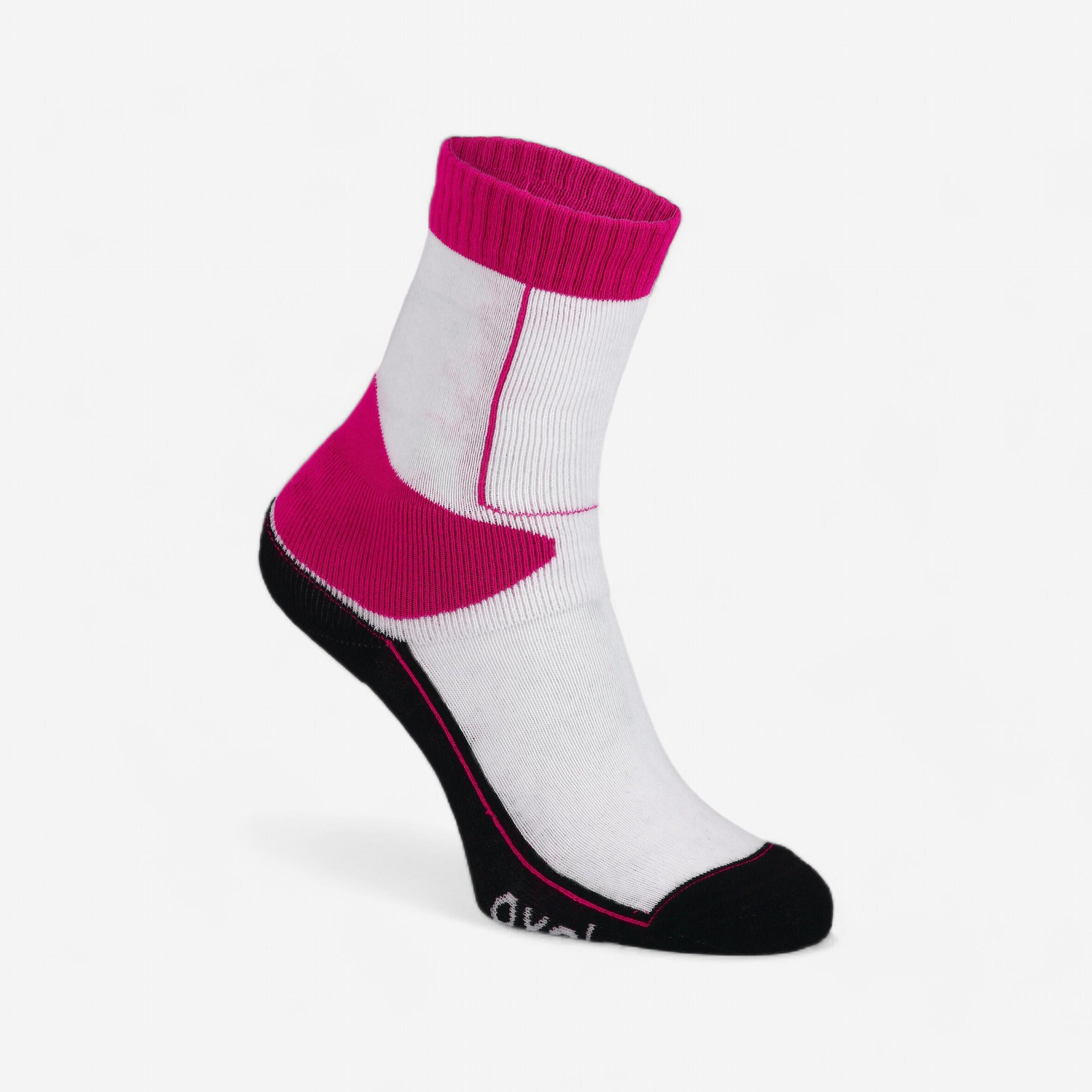 Oxelo Skatersocken Oxelo Play Kinder pink/weiss