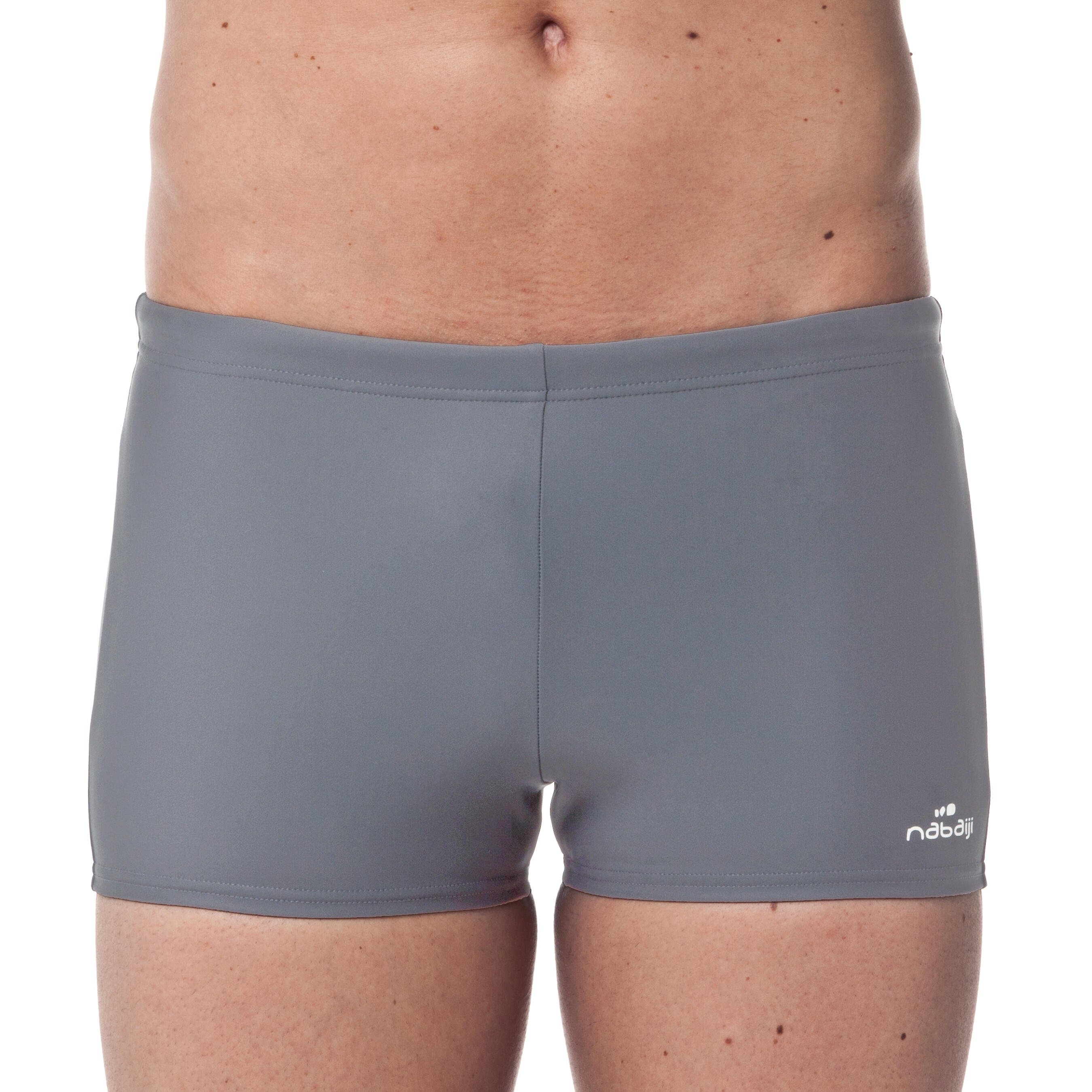 Nabaiji Badehose Boxer 100 Basic Herren grau