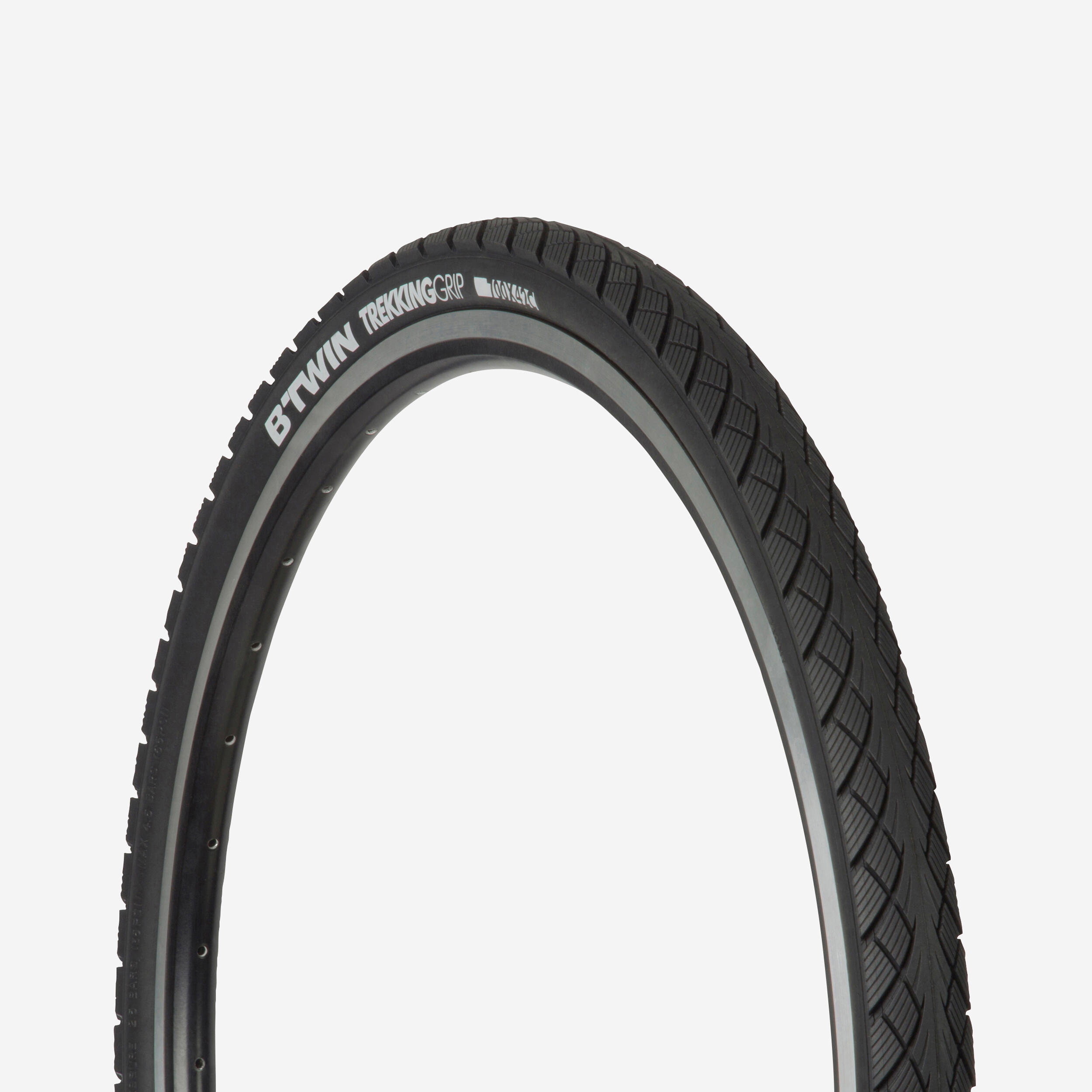Btwin Fahrradreifen Drahtreifen Trekking 1 Grip 700 × 42