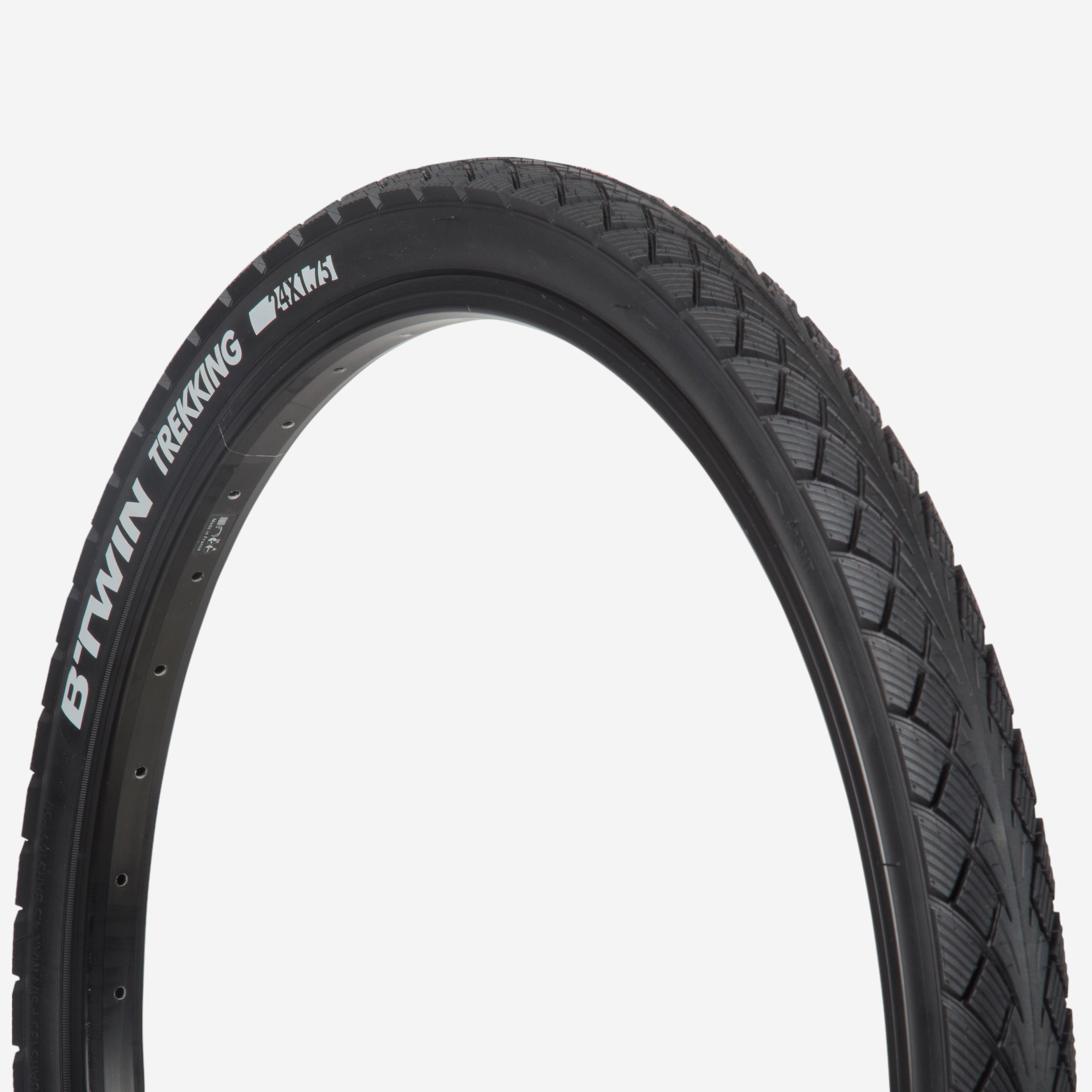 Btwin Trekking Drahtreifen Grip 24 Zoll × 1,75 / Etrto 44-507