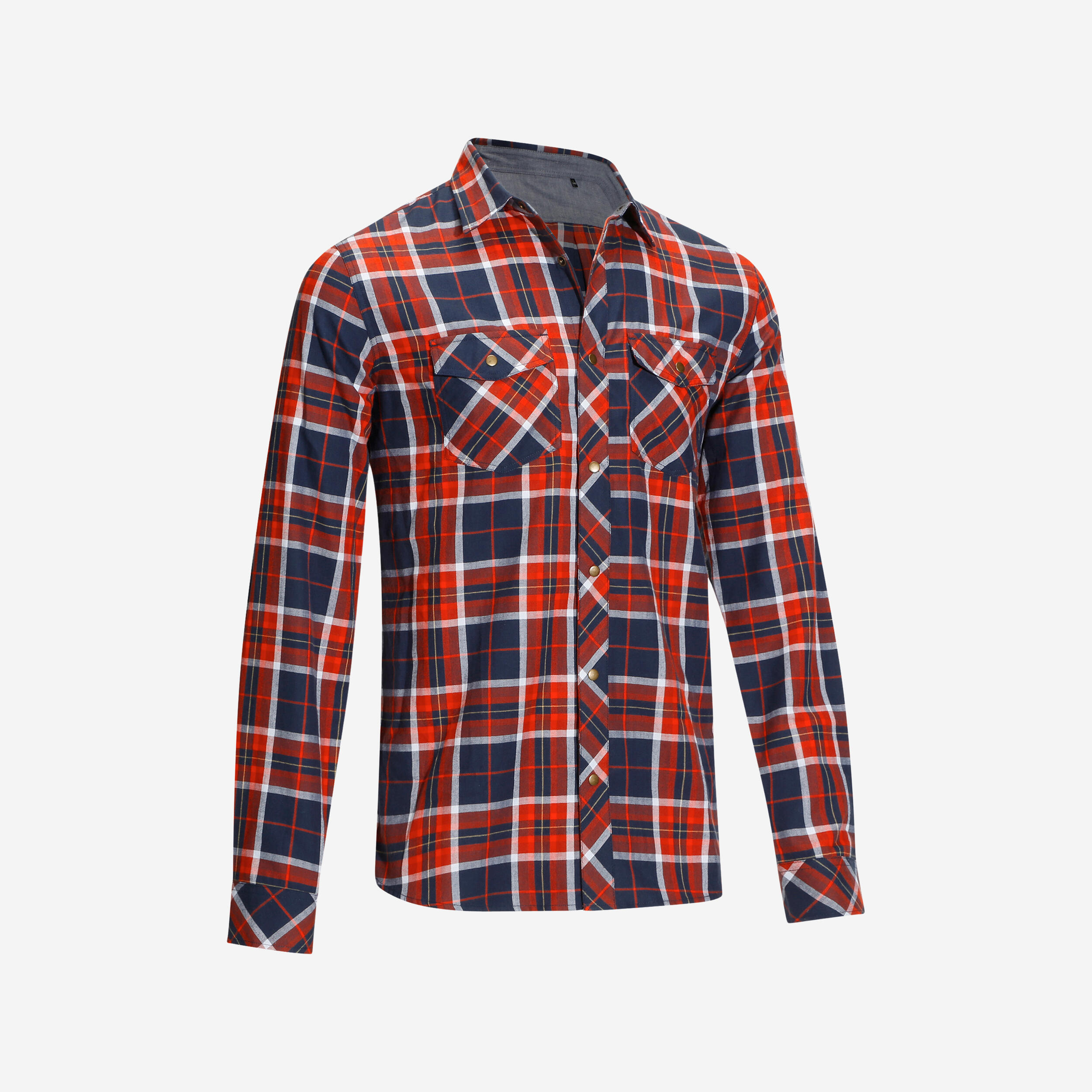 Okkso Reithemd langarm Sentier Herren marineblau/rot