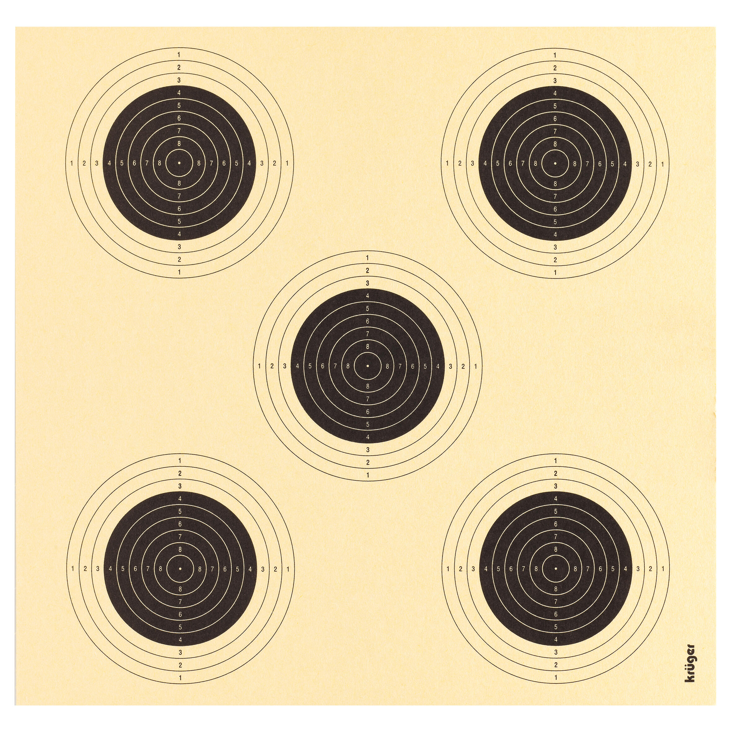 Kruger Zielscheiben Luftgewehr mit 5 Spiegeln, 100 Stück14 × 13,5 cm