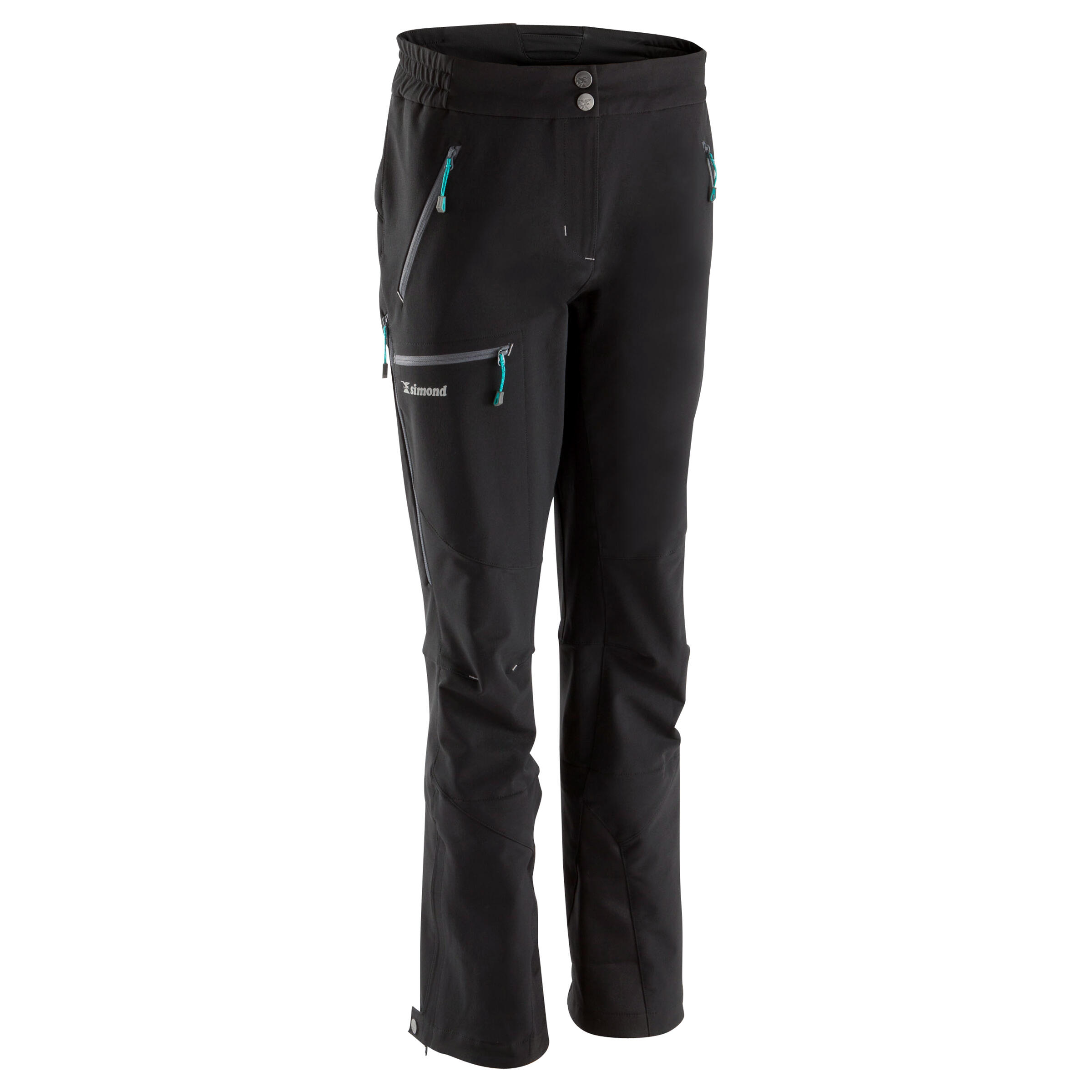 Simond Softshellhose Bergsteigen Alpinism Damen schwarz