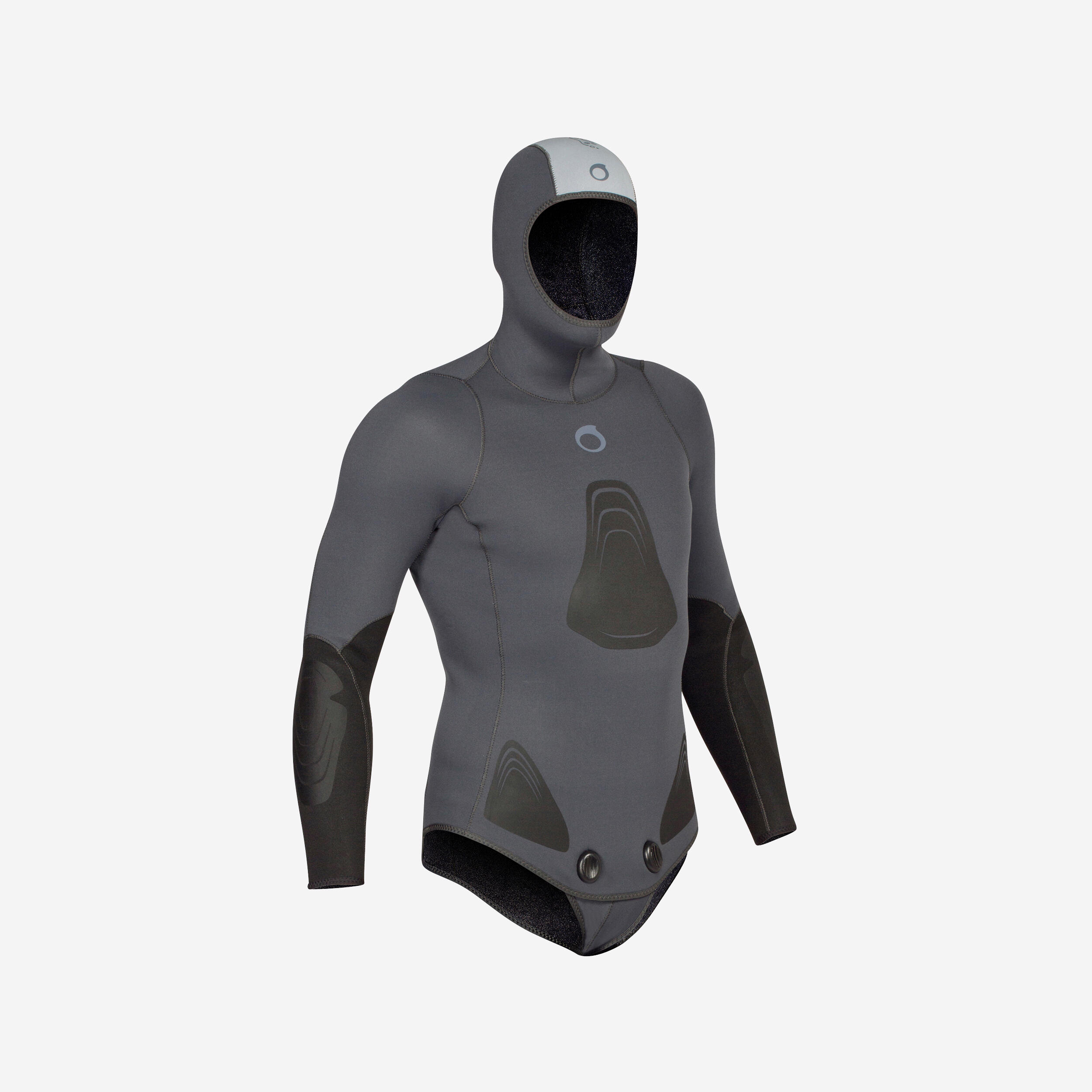 Subea Neoprenjacke Apnoetauchen SPF 100 Plush 3mm grau/blau