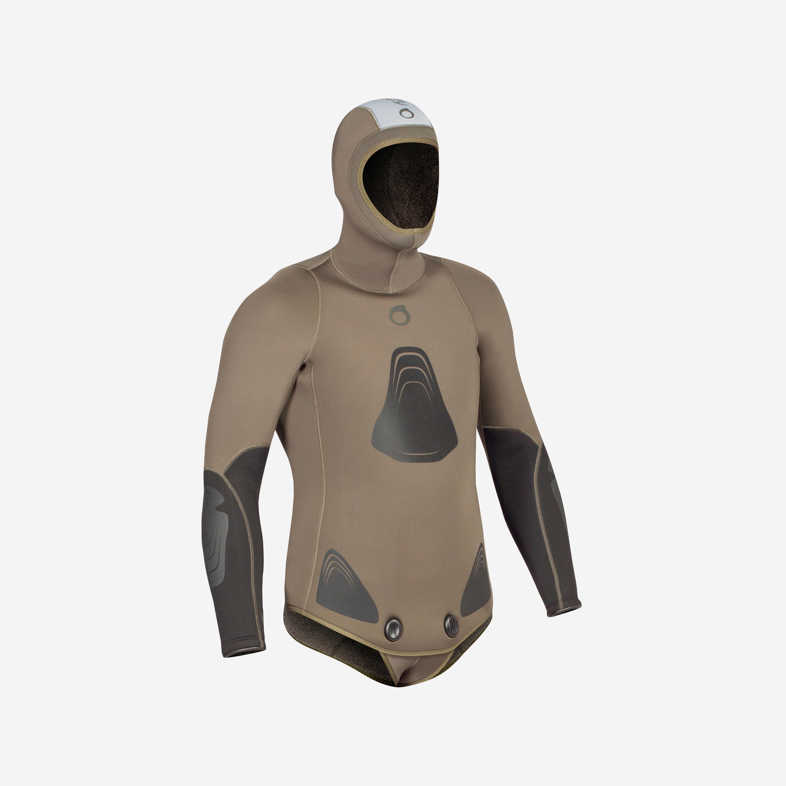 Subea Neoprenjacke Apnoetauchen SPF 100 Neopren 7 mm khaki/grün